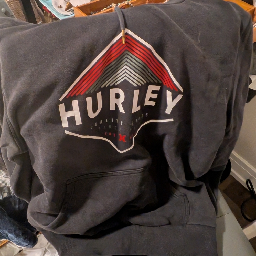 Hurley Gray Hoodie with Logo